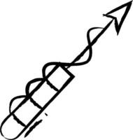 Harpoon hand drawn vector illustration