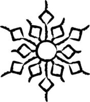 Snowflake hand drawn vector illustration
