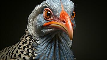 ai generado buitre Guinea ave pájaro naturaleza animal fauna silvestre foto