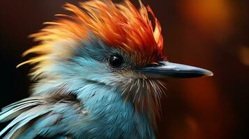 ai generado belleza pájaro vistoso fauna silvestre naturaleza ambiente foto