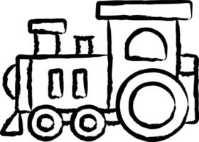 toy train hand drawn vector illustration