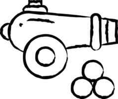 Cannon hand drawn vector illustration