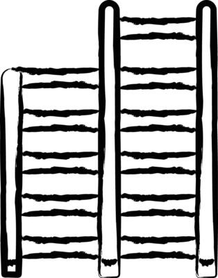 ladder hand drawn vector illustration