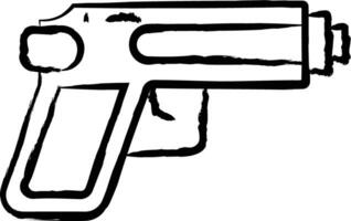 Pistol hand drawn vector illustration