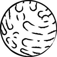 Mercury planet hand drawn vector illustration