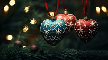 AI generated Christmas ornaments decoration photo