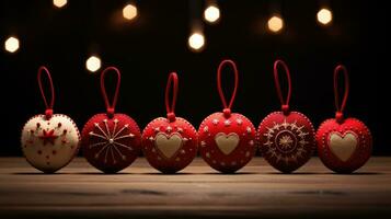 AI generated Christmas ornaments decoration photo