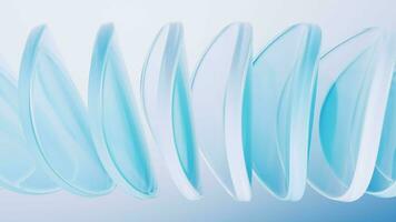 abstract kromme glas geometrie achtergrond, 3d weergave. video