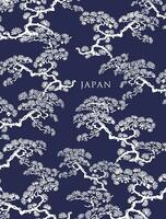 Japanese style pattern background or cover design. vector