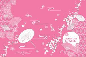 Japanese style pattern background or cover design. vector