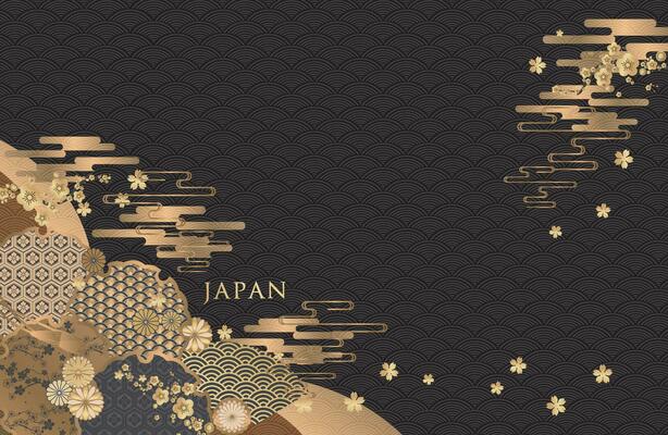Japanese style pattern background or cover design.