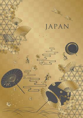 Japanese style pattern background or cover design.