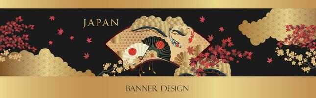 Japanese style pattern background or cover design. vector