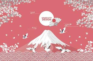 Japanese style pattern background or cover design. vector