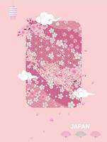 Japanese style pattern background or cover design. vector