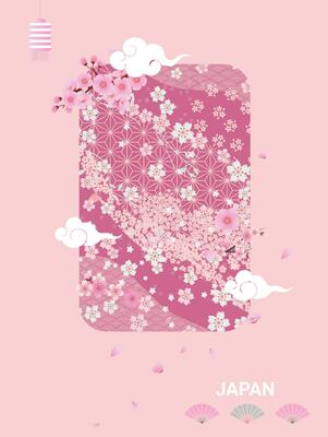 Japanese style pattern background or cover design.