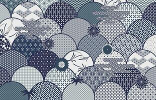 Japanese style pattern background or cover design. vector