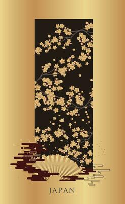 Japanese style pattern background or cover design.
