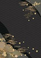 Japanese style pattern background or cover design. vector