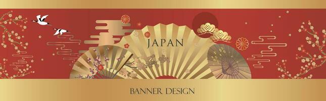 Japanese style pattern background or cover design. vector