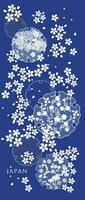 Japanese style pattern background or cover design. vector
