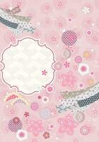 Japanese style pattern background or cover design. vector