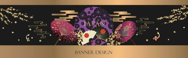 Japanese style pattern background or cover design. vector