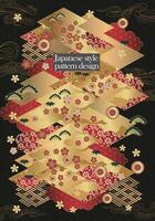 Japanese style pattern background or cover design. vector