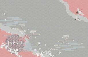 Japanese style pattern background or cover design. vector