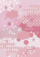 Japanese style pattern background or cover design. vector