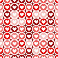 Hearts and stars Y2k seamless background. Retro cute vector print. Groovy geometric pattern. Design 60s 70s. Funky checkerboard Valentine day illustration.