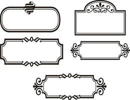 Set ornamental frames divider on black colour,ornamental frames set,Set ornamental frames divider vector