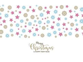 Merry Christmas festival decorative elegant greeting card vector