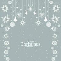 Merry Christmas festival decorative greeting card background vector