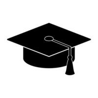 Student hat icon isolated on white background. Vector illustration