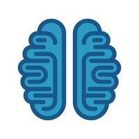 Brain icon isolated on white background. Vector illustration