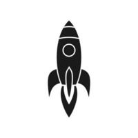 Rocket icon isolated on white background. Vector illustration