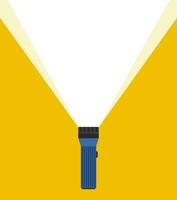 Flashlight with projection spotlight on banner. Place for your text. Object Abstract Background Concept Design. Vector illustration