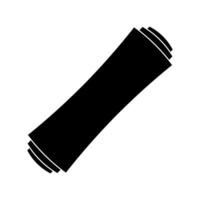 Rolled up scroll paper icon isolated on white background. vector