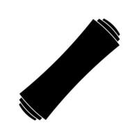 Rolled up scroll paper icon isolated on white background. vector