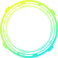 hud trogen element. abstrakt optisk neon syfte. cirkel geometrisk form för virtuell gränssnitt och spel. kamera sökare för prickskytt vapen. png