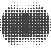 Circle dots with halftone pattern. Round gradient background. Elements with gradation points texture. Abstract geometric shape png