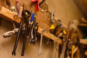 Furniture production in a carpenter's workshop photo