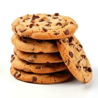 AI generated Cookies with chocolate chips isolated photo