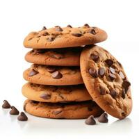 AI generated Cookies with chocolate chips isolated photo