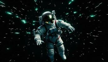 AI generated an astronaut going out into outer space photo