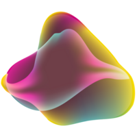 Abstract multicolored geometric shape. png