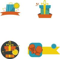 Set of Boxing Day. With Flat Cartoon Design. Isolated Vector Illustration.