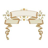 Hand drawn horizontal banners set with retro style ribbons decoration elements isolated vector illustration