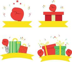 Boxing Day Icon With Flat Design. Isolated Vector Icon.